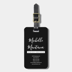 Minimalistisk svart Professionell Modern Bagagebricka