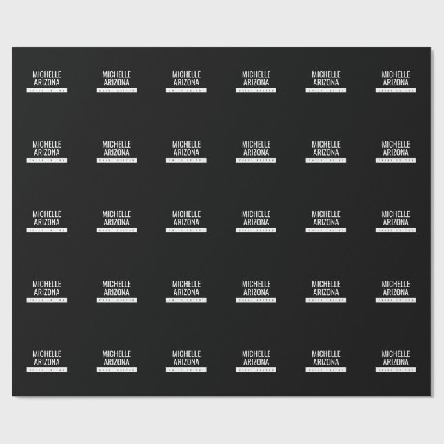 Minimalistisk svart professionell modern presentpapper (Platt)