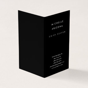 Minimalistisk svart Professionell Modern Visitkort