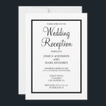 Minimalistisk svart ram vigselreception  inbjudningar<br><div class="desc">Minimalistisk svart ram vigselreception inbjudan. Anpassa texten från produktsidan.</div>