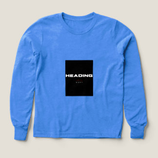 Minimalistisk svart rubrik typografi blå t-shirt .