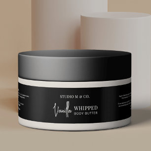 Minimalistisk Svart Sugar Spot 4 OZ Burk-etikett Etikettband