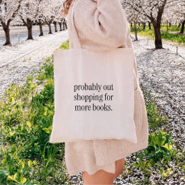 Minimalistisk svart typografi för bokälskare tygkasse