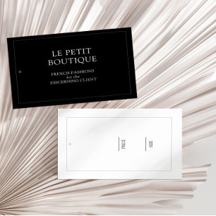 Minimalistisk svart Visning i Mode Hanging Pris Mä Visitkort
