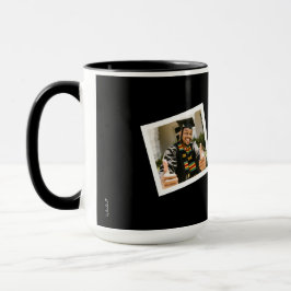 Minimalistisk svart & vit 2 inramad fotograduat mugg