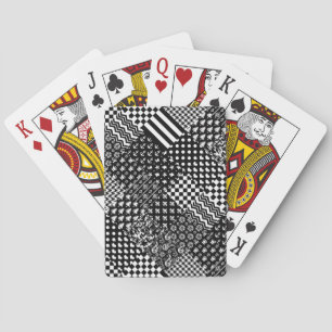 Minimalistisk svart vit blandad Mönster Stil Casinokort