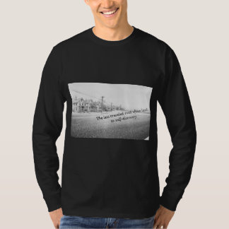 Minimalistisk svart-vit inspirerande väggkonst t shirt