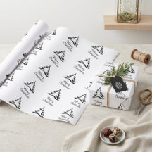 Minimalistisk svart-vit julklappspresent