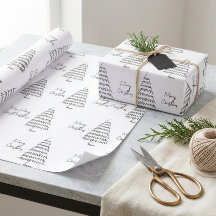 Minimalistisk svart-vit julpresentförpackning