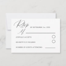 Minimalistisk svart & vit kalligrafi bröllop