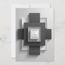 Minimalistisk Svart Vit Lager Geometrisk Fyrkant