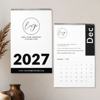 Minimalistisk svart & vit logotyp för företag Prom Kalender