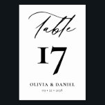 Minimalistisk svart, vit modern Bröllop Bordsnummer<br><div class="desc">Öka din bröllopsmottagningsdekoration med våra minimalistiska Svarta och vita moderna Bröllop-Bordsnummer, ett elegant och snyggt som sömlöst blandar contemporaryns utformning med tidlös elegans. Varje bordsnummer i denna samling har ett minimalistiskt svartvit färg-system som utesluter sofistikering och mångsidighet för att komplettera alla bröllop-teman eller färg-paletter. De här bordsnumren är konstruerade med...</div>