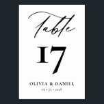 Minimalistisk svart, vit modern Bröllop Bordsnummer<br><div class="desc">Öka din bröllopsmottagningsdekoration med våra minimalistiska Svarta och vita moderna Bröllop-Bordsnummer, ett elegant och snyggt som sömlöst blandar contemporaryns utformning med tidlös elegans. Varje bordsnummer i denna samling har ett minimalistiskt svartvit färg-system som utesluter sofistikering och mångsidighet för att komplettera alla bröllop-teman eller färg-paletter. De här bordsnumren är konstruerade med...</div>