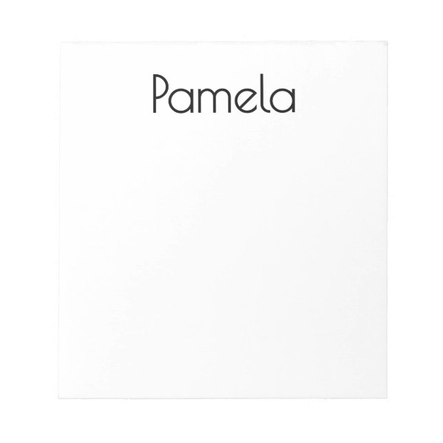 Minimalistisk svart & vit modern professionell nam anteckningsblock (Framsida)