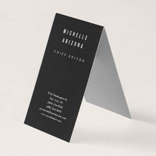 Minimalistisk svart & vit modern proffesionell visitkort