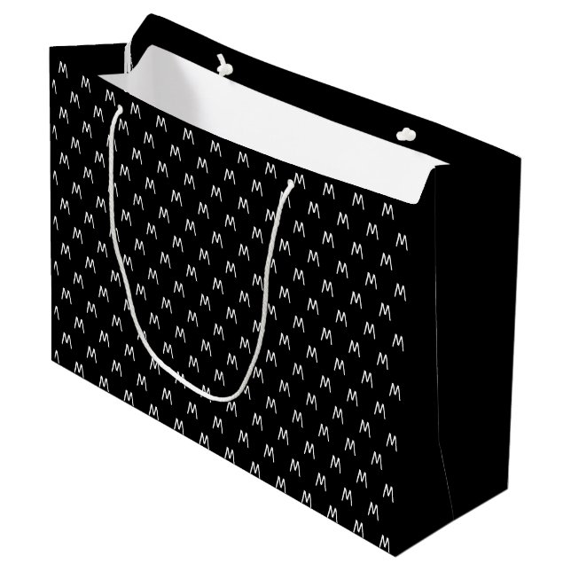 Minimalistisk svart-vit monogram (Framsidan Vinklad)