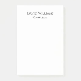 Minimalistisk svart vit post-it block