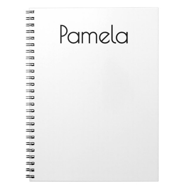 Minimalistisk svart & vit professionell modern nam anteckningsbok (Framsidan)