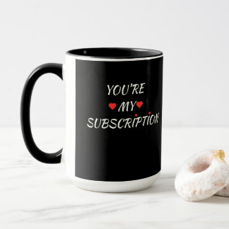 Minimalistisk svart & vit valentinemugg mugg