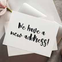 Minimalistisk svart vit Vi Flyttat ny Flytta hemma