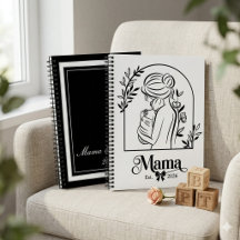Minimalistisk Svart & Vitt Första Mors Dag Est.