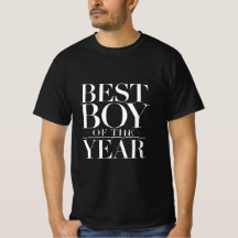 Minimalistisk Svarta T-shirt för Årets Bästa Pojke