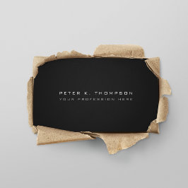 Minimalistisk svartmodern visitkort