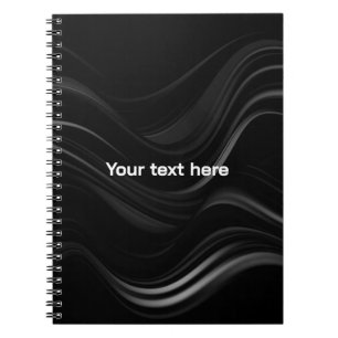 Minimalistisk svartvit Abstrakt Lägg till text Anteckningsbok