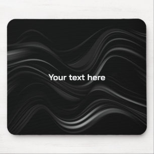 Minimalistisk svartvit Abstrakt Lägg till text Musmatta
