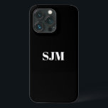 Minimalistisk svartvit Anpassningsbar i namn<br><div class="desc">Minimalistisk Anpassningsbar,  monogram namn svart vit iPhone 11 Fodral. Finns i många storlekar och modellalternativ. Kontrollera om det finns matchande koordinatelement i resten av samlingen.</div>