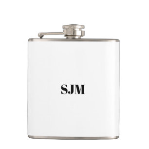Minimalistisk svartvit Anpassningsbar monogram ini Fickplunta