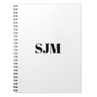 Minimalistisk svartvit Anpassningsbar, monogram na
