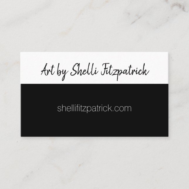 Minimalistisk svartvit Anpassningsbar QR-kod MV Visitkort (Framsida)