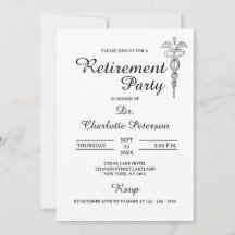 Minimalistisk Svartvit Doktor Pension Party I