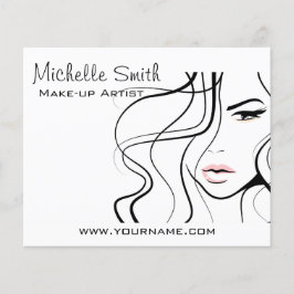 Minimalistisk svartvit Elegant, feminin makeup Flygblad