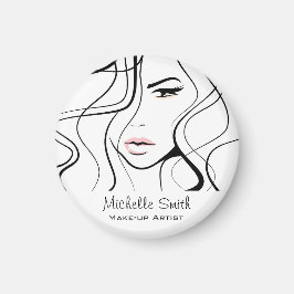 Minimalistisk svartvit Elegant, feminin makeup Magnet