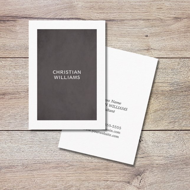 Minimalistisk svartvit Elegant-konsult Visitkort (Skapare uppladdad)