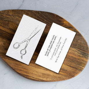 Minimalistisk svartvit Elegant-sax, hairstylist Visitkort