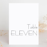 Minimalistisk svartvit ELVA med färggrafi Bordsnummer<br><div class="desc">Modern minimalistisk svartvit ELVA i Bröllop</div>