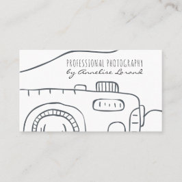 Minimalistisk svartvit fotoartist visitkort