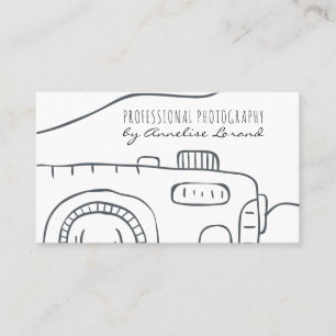 Minimalistisk svartvit fotoartist visitkort