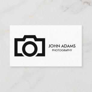 Minimalistisk svartvit fotografi visitkort