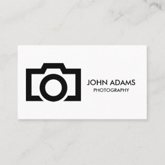 Minimalistisk svartvit fotografi visitkort