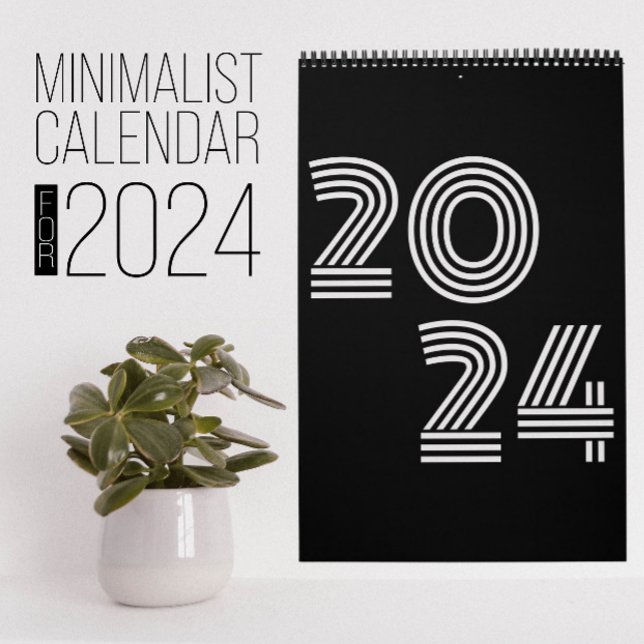 Minimalistisk svartvit kalender (Skapare uppladdad)