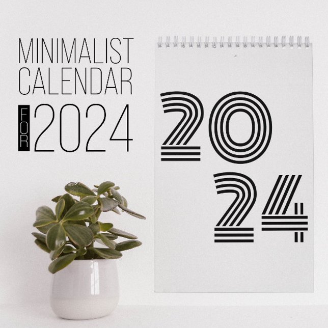 Minimalistisk svartvit kalender (Skapare uppladdad)