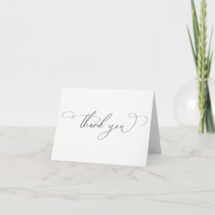Minimalistisk svartvit kalligrafi tack kort