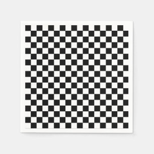 Minimalistisk svartvit kontroll mönster pappersservett