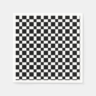 Minimalistisk svartvit kontroll mönster pappersservett