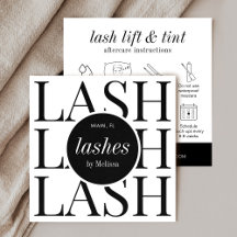 Minimalistisk svartvit lash-eftervård för Hiss och
